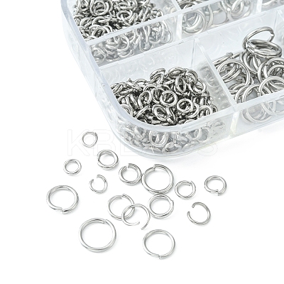 12 Styles 304 Stainless Steel Open Jump Rings Sets DIY-FS0004-13-1