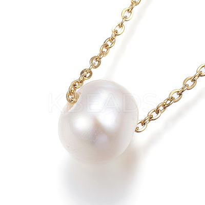304 Stainless Steel Pendant Necklaces NJEW-H430-06G-1