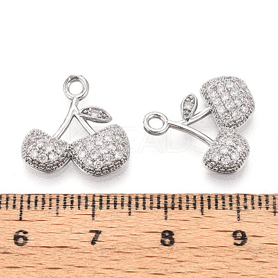 Brass Micro Pave Cubic Zirconia Pendants KK-T074-73P-1