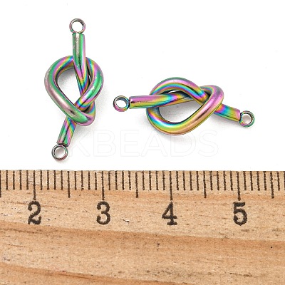 304 Stainless Steel Knot Links Connector Charms STAS-K290-02MC-1