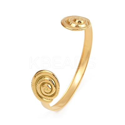 304 Stainless Steel Cuff Bangles for Women BJEW-C114-01G-1