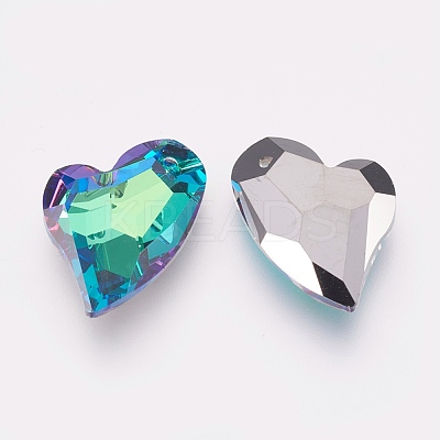 K9 Glass Rhinestone Pendants GLAA-F083-01B-08-1