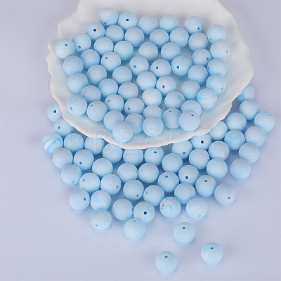 Round Silicone Focal Beads SI-JX0046A-62-1
