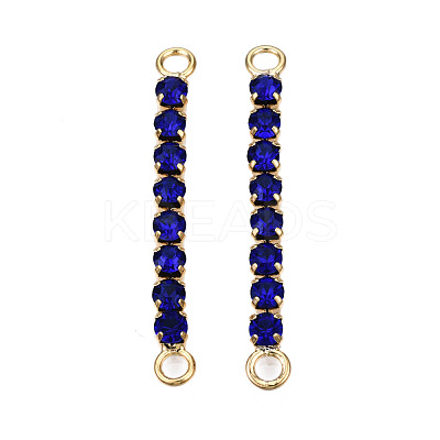 Brass Pave Rhinestone Chain Connector Charms KK-N216-416A-1