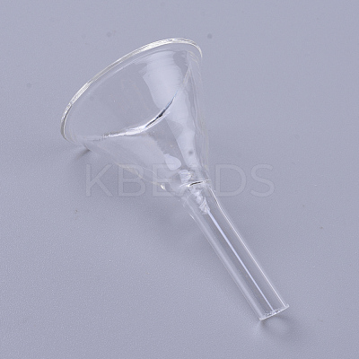 Transparent Glass Funnel Hopper AJEW-WH0104-45F-1