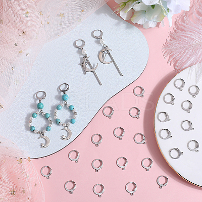 120Pcs 304 Stainless Steel Leverback Earring Findings STAS-SC0006-28P-1