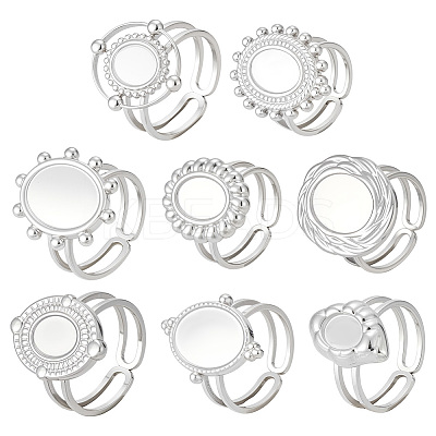 304 Stainless Steel Cuff Ring Findings FIND-UN0003-47C-1