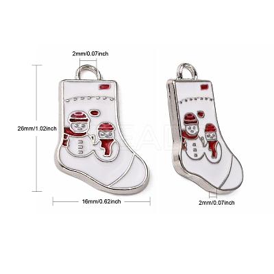Alloy Enamel Pendants ENAM-P030-2-1