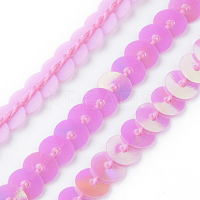 Eco-Friendly Plastic Paillette Beads PVC-Q092-6mm-P89-1