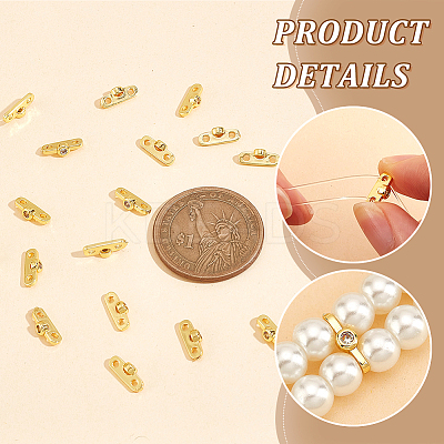 20Pcs Brass Pave Clear Cubic Zirconia Connector Charms KK-BC0012-40-1