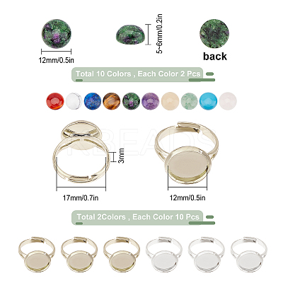 DIY Finger Ring Making Kit DIY-SC0017-73-1