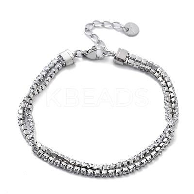 Stainless Steel Multi-strand Bracelets for Women BJEW-F485-01P-02-1