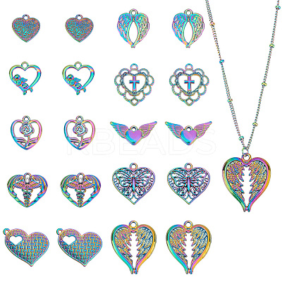 20Pcs 10 Style Alloy Pendants FIND-PH0007-28-1