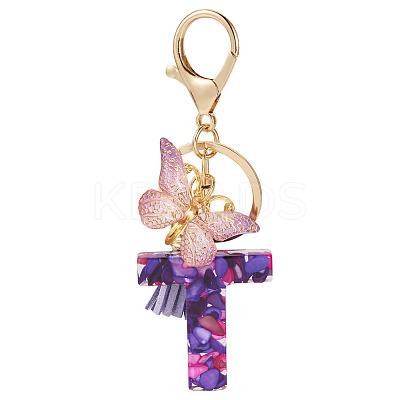 Resin Butterfly Pendant Keychains KEYC-TAC0034-03T-1