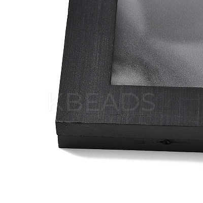 (Defective Closeout Sale: Scratch)Pine Wood & Acrylic Wall-Mounted Record Storage Box LS-AJEW-XCP0003-52-1