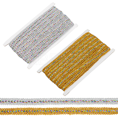 2 Cards 2 Colors Sparkle Polyester Ribbons OCOR-WR0001-32-1