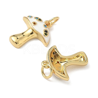 Brass Micro Pave Cubic Zirconia Pendants KK-P326-10G-02-1