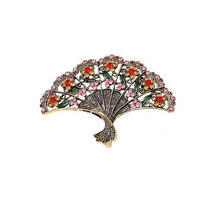 Fan Rhinestone Pins PW-WG80685-01-1