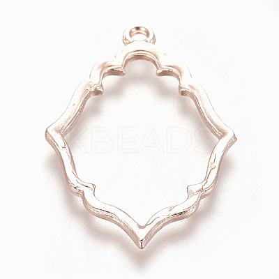Rack Plating Alloy Open Back Bezel Pendants LS-X-PALLOY-Q351-06RG-FF-1