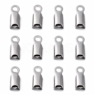 Tarnish Resistant 304 Stainless Steel Folding Crimp Ends X-STAS-R063-29-1