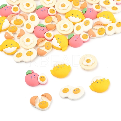 40Pcs Opaque Resin Cabochons CRES-FS0001-21-1
