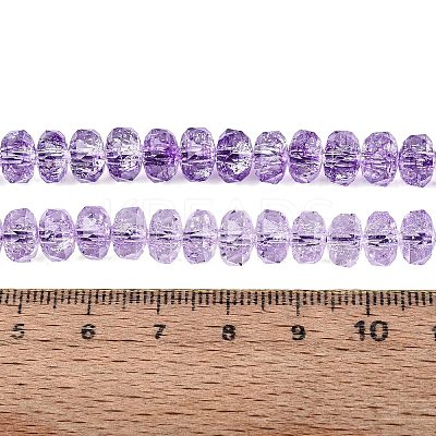 Crackle Transparent Glass Beads Strands GLAA-N068-03A-11-1