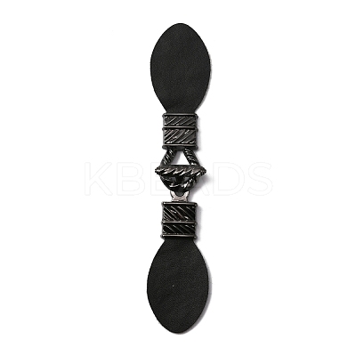PU Imitation Leather Sew on Toggle Buckles FIND-WH0114-28B-1