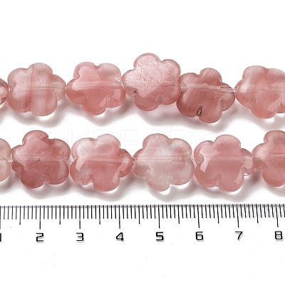 Cherry Quartz Glass Beads Strands G-F769-B01-01-1