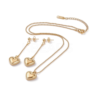 Pendant necklaces & Dangle Earrings Jewelry Sets SJEW-JS01170-1