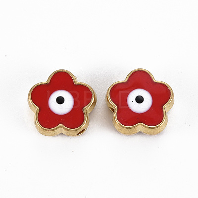 Rack Plating Alloy Enamel Beads LS-ENAM-S122-044C-01-RS-1