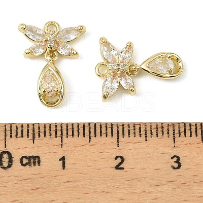 Brass Micro Pave Cubic Zirconia Pendants KK-C107-18A-G-1