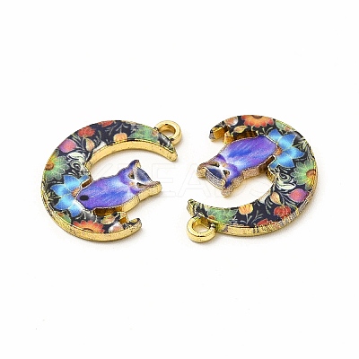 Alloy Printed Pendants PALLOY-D581-04F-1