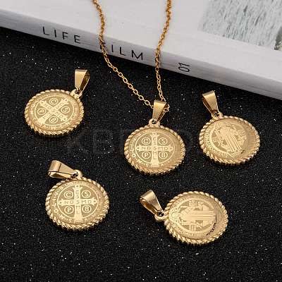 304 Stainless Steel Pendants Ion Plating(IP) LS-STAS-O065-18-1