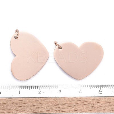 Ion Plating(IP) 304 Stainless Steel Stamping Blank Tag Pendants STAS-I311-26RG-1