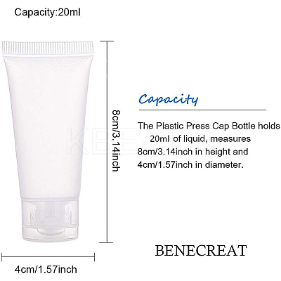 20ml Matte PE Plastic Refillable Flip Top Cap Bottles MRMJ-WH0024-01A-1