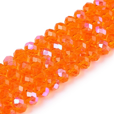 Electroplate Glass Beads Strands EGLA-A044-T6mm-L25-1