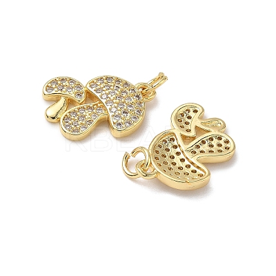 Brass Micro Pave Cubic Zirconia Pendants KK-H522-01F-G-1