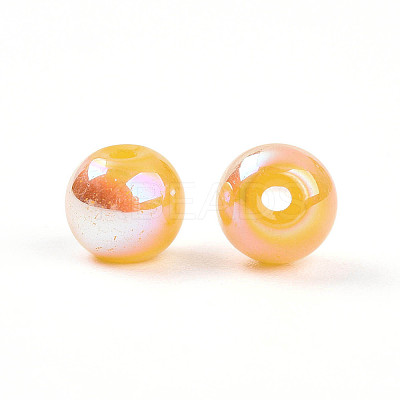 Electroplate Pearlized Glass Pearl Beads EGLA-T021-14A-09-1