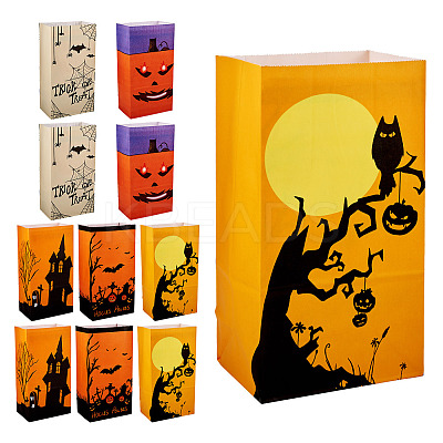 20Pcs 5 Styles Halloween Candy Paper Bags ABAG-TA0001-39-1