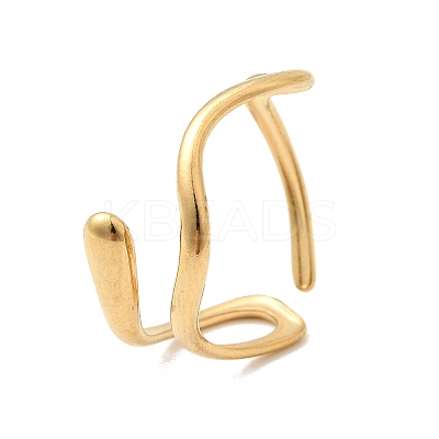 304 Stainless Steel Open Cuff Rings for Women RJEW-K313-13G-1
