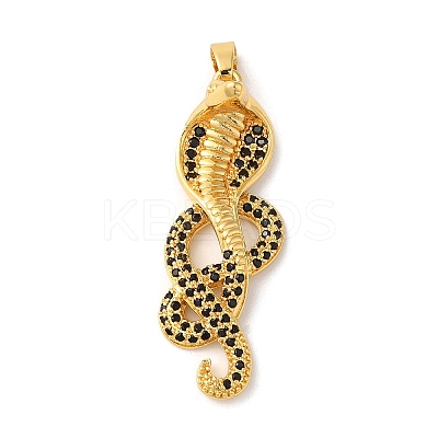 Rack Plating Brass Micro Pave Cubic Zirconia Pendants KK-U022-01A-02-1