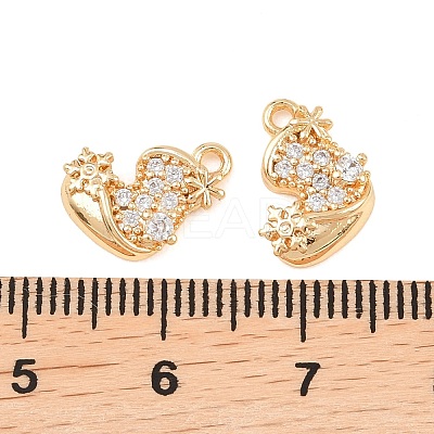 Christmas Brass Micro Pave Cubic Zirconia Pendants KK-L261-15B-G01-1