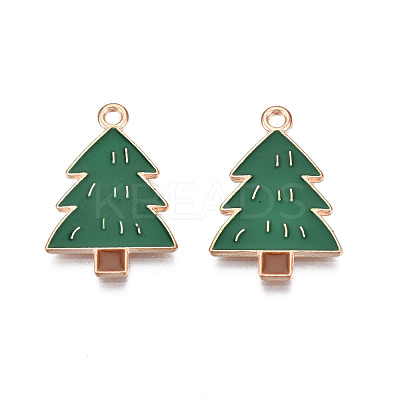Christmas Style Alloy Enamel Pendants ENAM-Q442-66-1