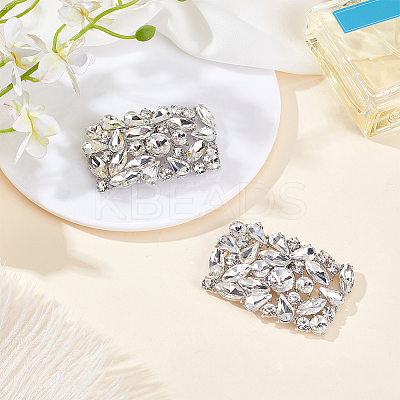 1 Pair Alloy & Rhinestone Shoe Decorations FIND-AN0001-11B-1
