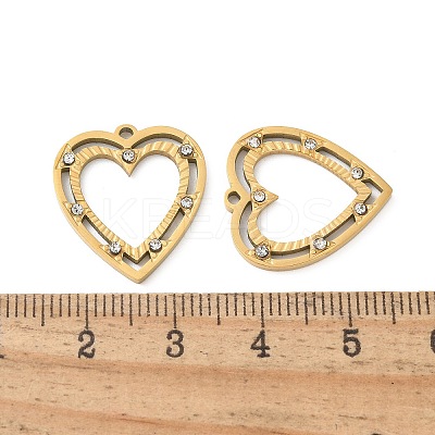 304 Stainless Steel Rhinestone Pendants STAS-Z122-50G-1