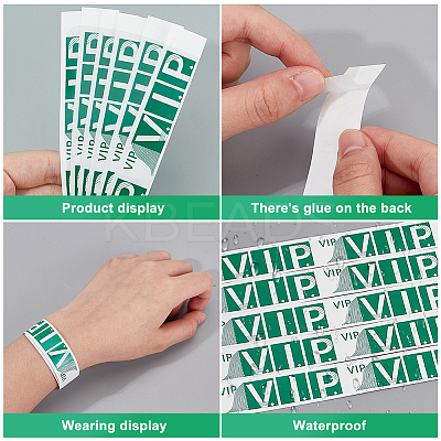 100Pcs Paper Disposable Wristbands BJEW-CN0001-10C-1