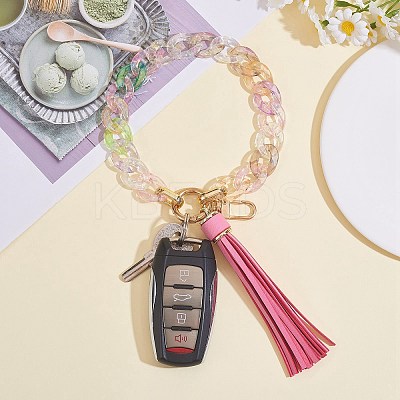 Chain Link Wristlet Keychain HJEW-SW00014-06-1