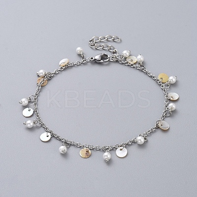 304 Stainless Steel Anklets AJEW-AN00282-1