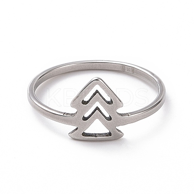 Non-Tarnish 201 Stainless Steel Arrow Mark Finger Ring for Women RJEW-J051-05P-1