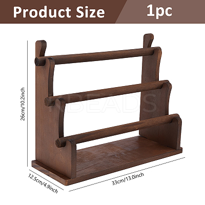 3-Tier Wooden Bracelet Organizer Display Riser Stands ODIS-WH0030-277B-1